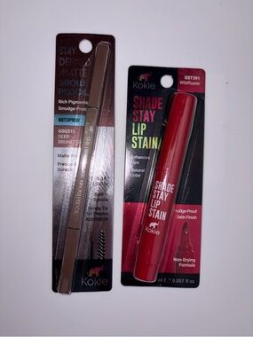 Kokie Lip&Brow lot: Wildflower Lip Stain & Matte Brow Pencil